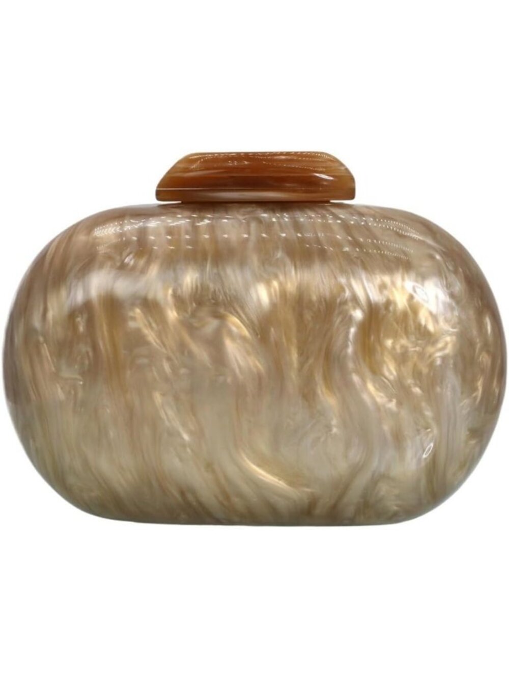 Chic Shell Shape Acrylic Evening Clutch Bag - Glitter Marble Crossbody Purse